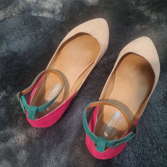Jeffrey Campbell Free people flat shoes Size 6M three color Ankle strap - Picture 3 of 12
